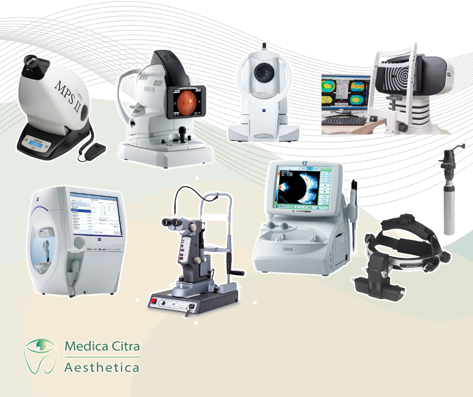 Alat diagnostik penunjang kesehatan mata yang disewakan MCA Eye.